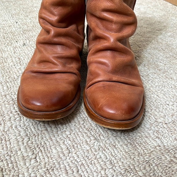 Georgina Goodman Billy Lace Up Mid Shaft Block Heel Cognac Brown Ankle Boots 6.5 - Picture 8 of 13